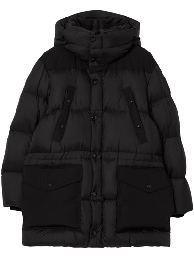 Shop Burberry Two-pocket Puffer Coat In Black