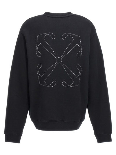 Shop Off-white 'embroidery Stitch Arrow' Sweatshirt In Black