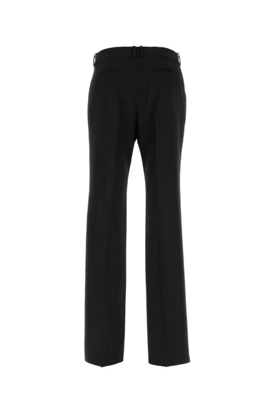 Saint Laurent Tuxedo Wool Trouser With Lateral Satin Bands In Black
