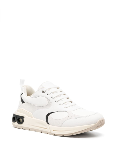 Shop Ferragamo Gancini Low-top Sneakers In Neutrals