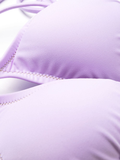 Reina Olga Light Purple Miami Triangle Bikini Set In Purple