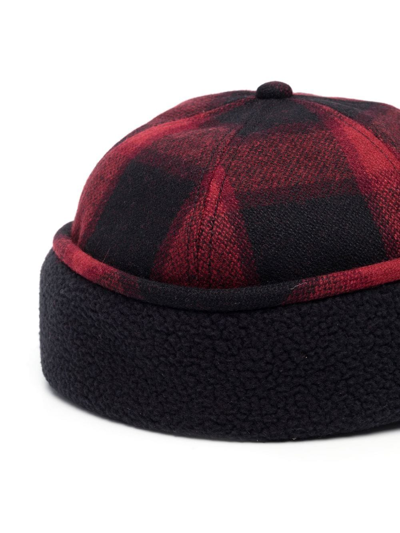Neighborhood Buffalo Checked Cap In Red