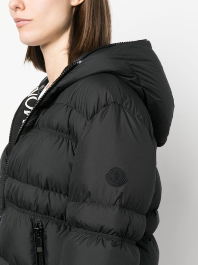 Shop Moncler Tumen Down Coat In Black