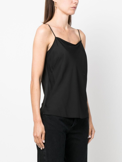 Shop Calvin Klein Cowl-neck Tank Top In Black