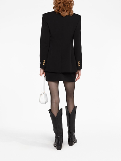 Versace Single-breasted Wool Blazer In Black
