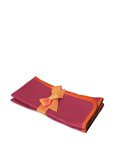 Shop La Doublej Rainbow Linen Napkins (set Of 2) In Red