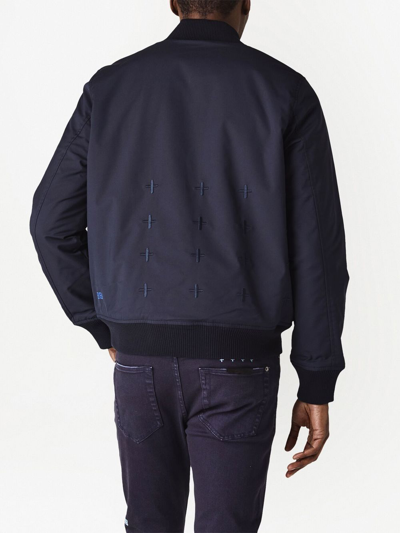 Shop Ksubi Graphic-print Bomber Jacket In Blue