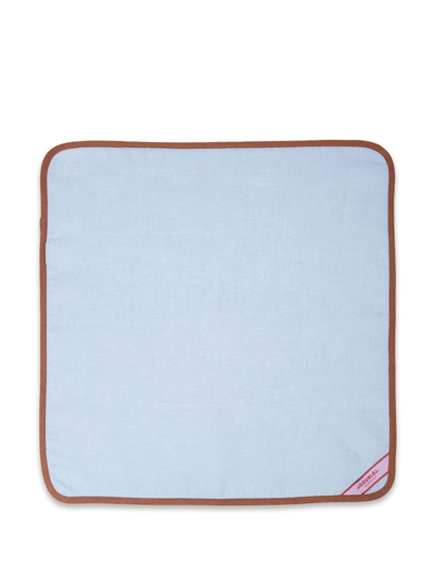 Shop La Doublej Rainbow Linen Napkins (set Of 2) In Blue