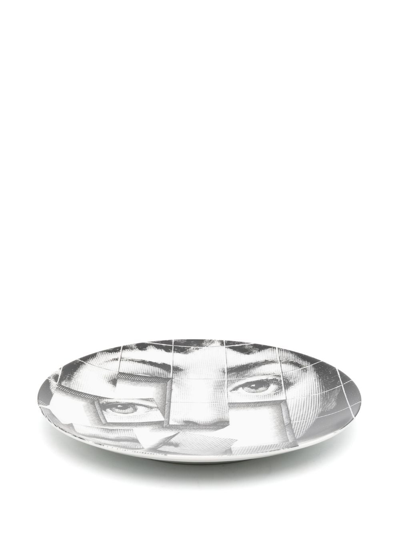 Fornasetti Graphic-print Plate In White