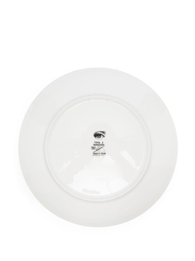 Fornasetti Graphic-print Plate In White