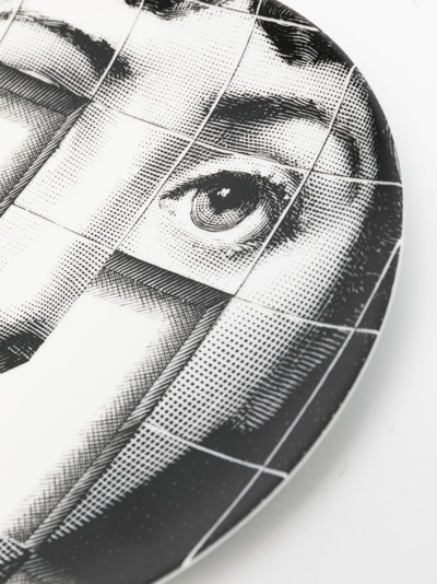 Fornasetti Graphic-print Plate In White