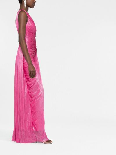 Shop Maria Lucia Hohan Esther One-shoulder Gown In Pink
