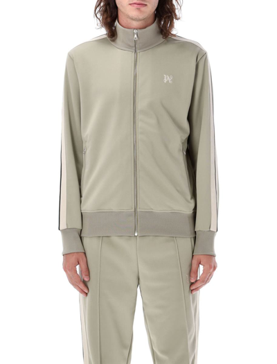 Shop Palm Angels Pa Monogram Classic Track Jacket In Dk Grey