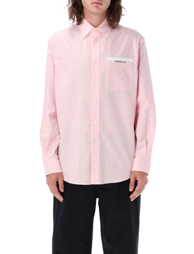 Shop Palm Angels Sartorial Tape Pocket Shirt In Pink/black