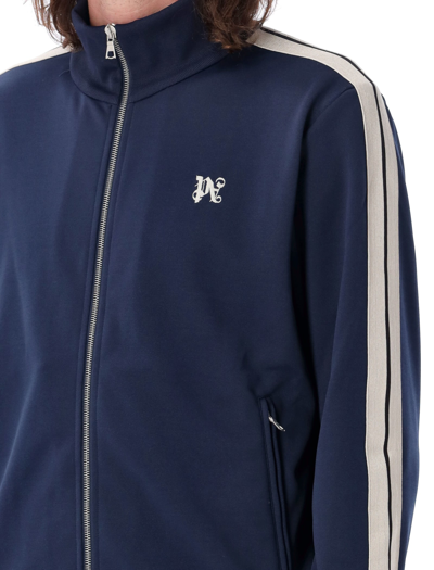Shop Palm Angels Pa Monogram Classic Track Jacket In Navy