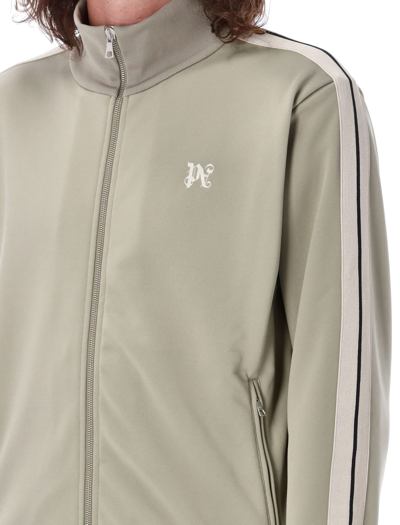 Shop Palm Angels Pa Monogram Classic Track Jacket In Dk Grey