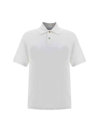 Shop Lanvin Polo Shirt In Optic White