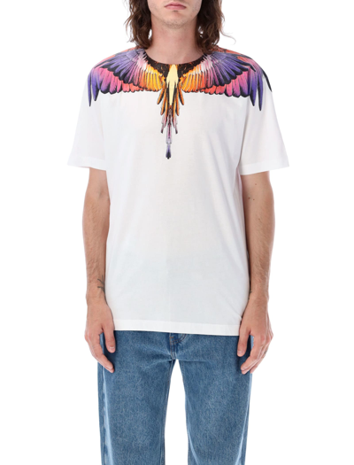 Shop Marcelo Burlon County Of Milan Icon Wings T-shirt In White/pink