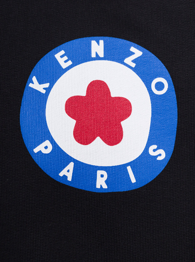 Shop Kenzo Black Crewneck Sweatshirt With  Target In Cotton Man