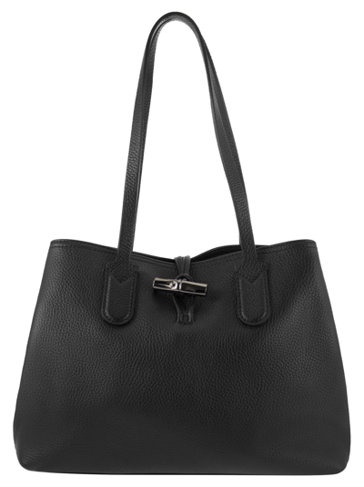 Shop Longchamp Roseau Essential - Shoulder Bag In Black