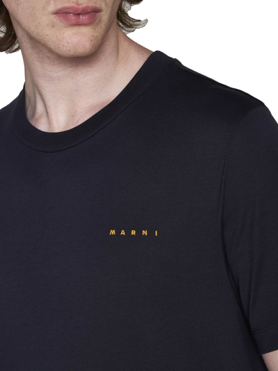 Shop Marni T-shirt In Blublack