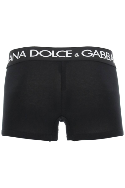 Shop Dolce & Gabbana Bi-pack Underwear Boxer In Nero (black)