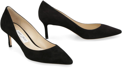 Shop Jimmy Choo Romy 60 Suede Pumps In Black