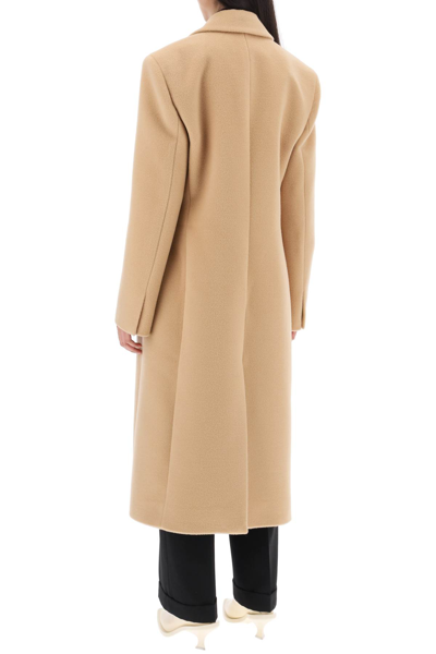 Shop Jil Sander Tailored Coat In Virgin Wool In Hazel (beige)