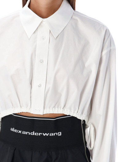 Shop Alexander Wang T Cropped Shirt In White