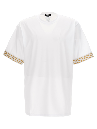 Shop Versace Greca T-shirt In White
