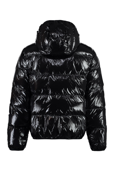 Shop Dsquared2 Kaban Hooded Nylon Down Jacket In Black