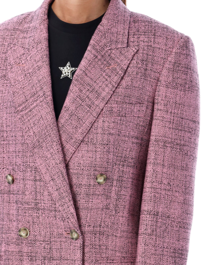 Shop Stella Mccartney Oversized Double-breasted Blazer In Pink