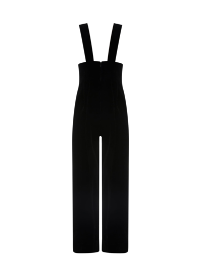 Gucci Silk Viscose Jumpsuit With Cuffs In Black