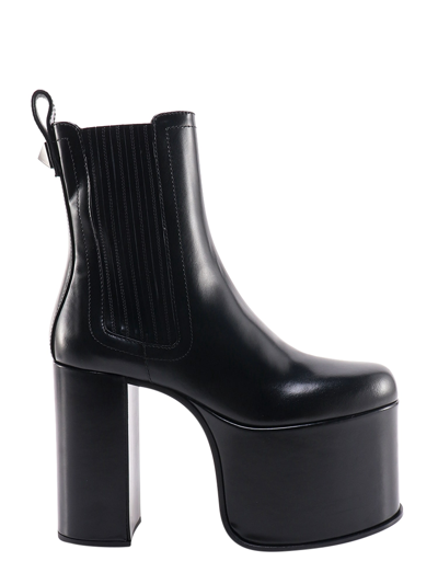 Shop Valentino Club Ankle Boots In Black