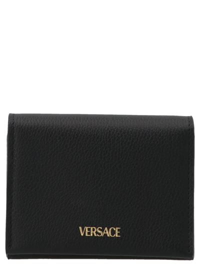 Shop Versace Medusa Wallet In Black
