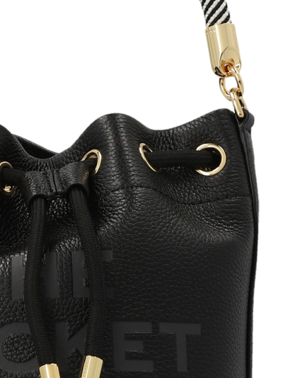 Shop Marc Jacobs The Leather Bucket Bag Bucket Bag In Black