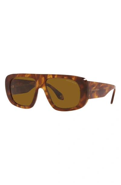 Armani Exchange 56mm Pillow Sunglasses In Red Havana