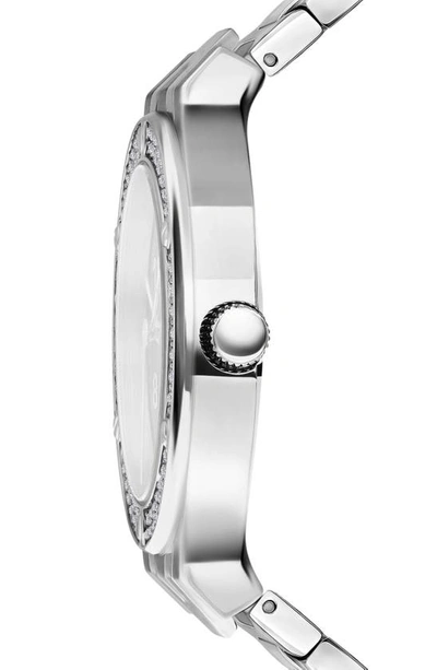 Shop Versus Vittoria Crystal Bracelet Watch, 38mm In Stainless Steel/ Blue