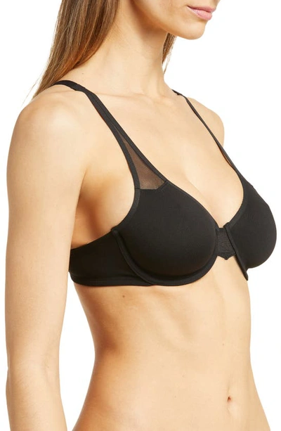 Wacoal Racerback Underwire Front Close Bra 65124 In Black