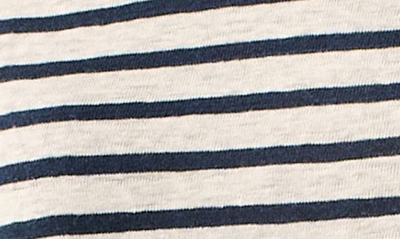 Shop Faherty Sonoma Linen T-shirt In White Navy Stripe