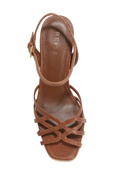 Shop Reiss Elle Espadrille Platform Wedge Sandal In Tan