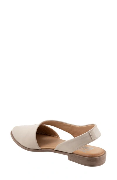 Shop Bueno Bianca Slingback Pointed Toe Flat In Light Grey