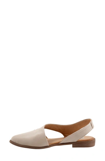 Bueno Bianca Slingback Pointed Toe Flat In Light Grey