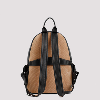 Shop Brunello Cucinelli Grained Leather Backpack Bag In Black