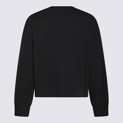 Shop Palm Angels Black Multicolour Cotton Sweatshirt