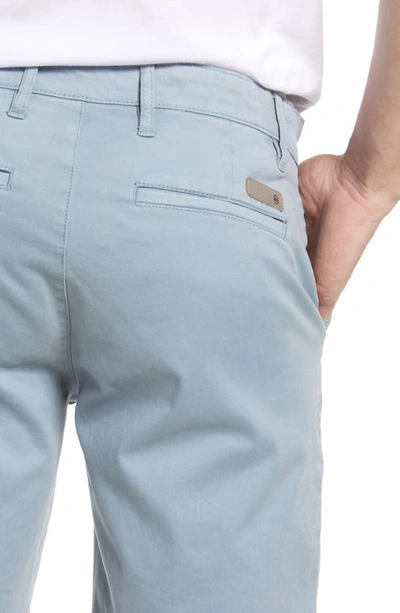 Shop Ag Wanderer Brushed Cotton Twill Chino Shorts In Coldwater Slate