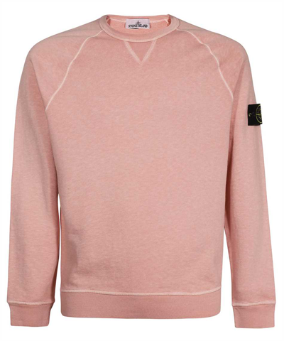 Shop Stone Island Old Treatment Sweatshirt In Pink