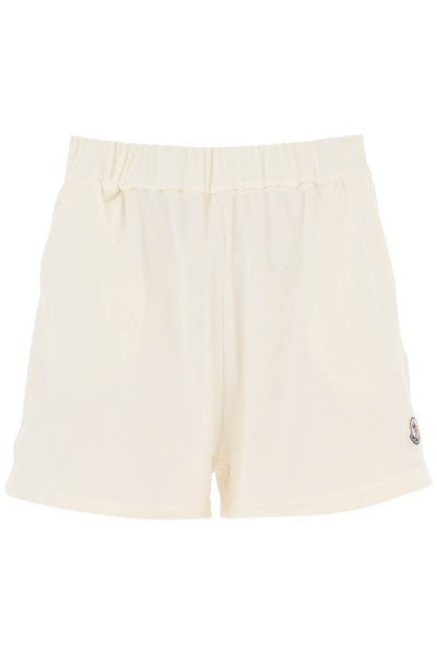 Shop Moncler Basic Sweatshorts In Terry Cloth In White