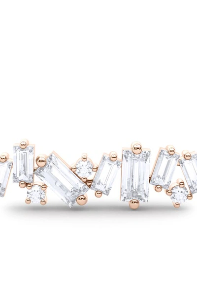 Hautecarat Baguette & Round Lab Created Diamond Pendant Necklace In 18k Rose Gold