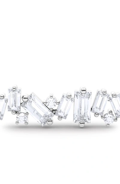 Hautecarat Baguette & Round Lab Created Diamond Pendant Necklace In 18k White Gold